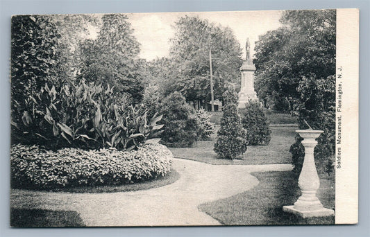 FLEMINGTON NJ SOLDIER'S MONUMENT 1911 ANTIQUE POSTCARD