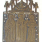 RUSSIAN ICON of SELECTED SAINTS ANTIQUE ORTHODOX BRONZE ENAMEL 18th-19th century