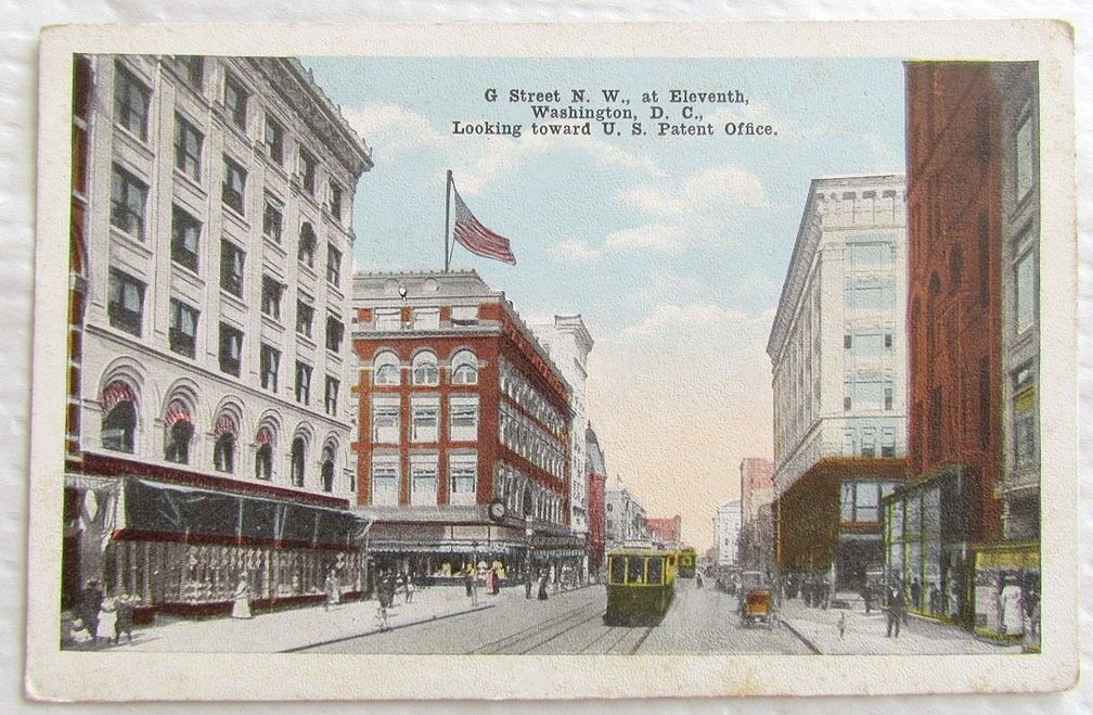 G STREET N.W. at 11th U.S. POST OFFICE WASHINGTON D.C. ANTIQUE POSTCARD