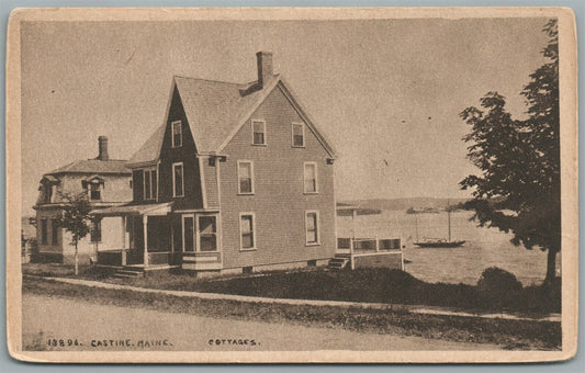 CASTINE ME COTTAGES ANTIQUE POSTCARD