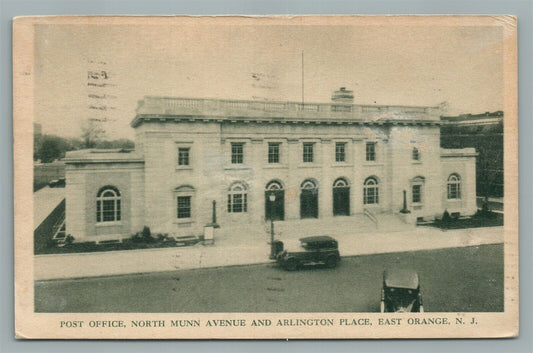 EAST ORANGE NJ POST OFFICE NORTH MUNN AVENUE VINTAGE POSTCARD