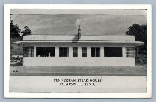 ROGERSVILLE TN TENNESSEAN STEAK HOUSE VINTAGE POSTCARD