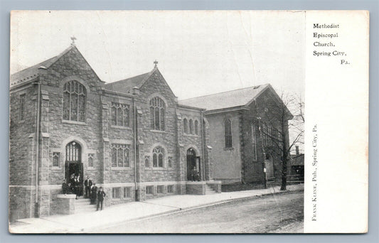 SPRING CITY PA M.E. CHURCH CHURCH ANTIQUE POSTCARD