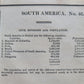 1822 MAP of SOUTH AMERICA GEOGRAPHICAL STATISTICAL HISTORICAL antique 17.5x 22"