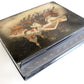 RUSSIAN FEDOSKINO LACQUER BOX HAND PAINTED VINTAGE TROYKA