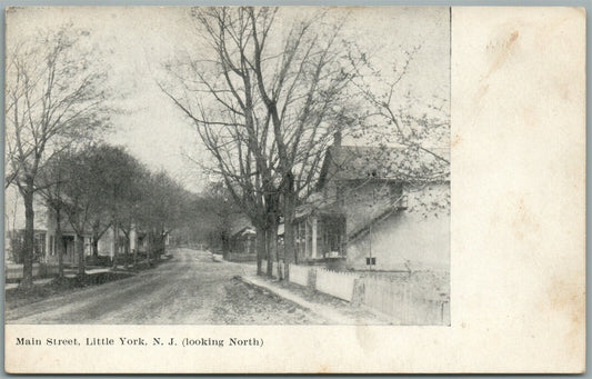 LITTLE YORK NJ MAIN STREET ANTIQUE POSTCARD