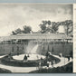 BAY SHORE MD FOUNTAIN & RAILROAD STATION RAILWAY DEPOT ANTIQUE POSTCARD