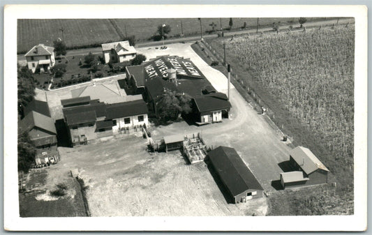 PLEASANT MILLS PA MOYERS MEATS VINTAGE REAL PHOTO POSTCARD RPPC