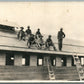 MEXICAN WAR AMERICAN SOLDIERS on BARRACK'S ROOF ANTIQUE REAL PHOTO POSTCARD RPPC