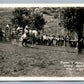 WOLF WYO EATON'S RANCH RIDING A BRONC ANTIQUE REAL PHOTO POSTCARD RPPC