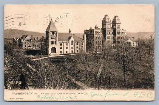 WASHINGTON PA COLLEGE ANTIQUE POSTCARD