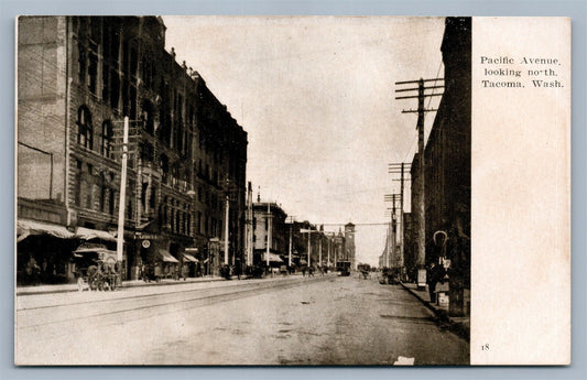 TACOMA WA PACIFIC AVENUE ANTIQUE POSTCARD