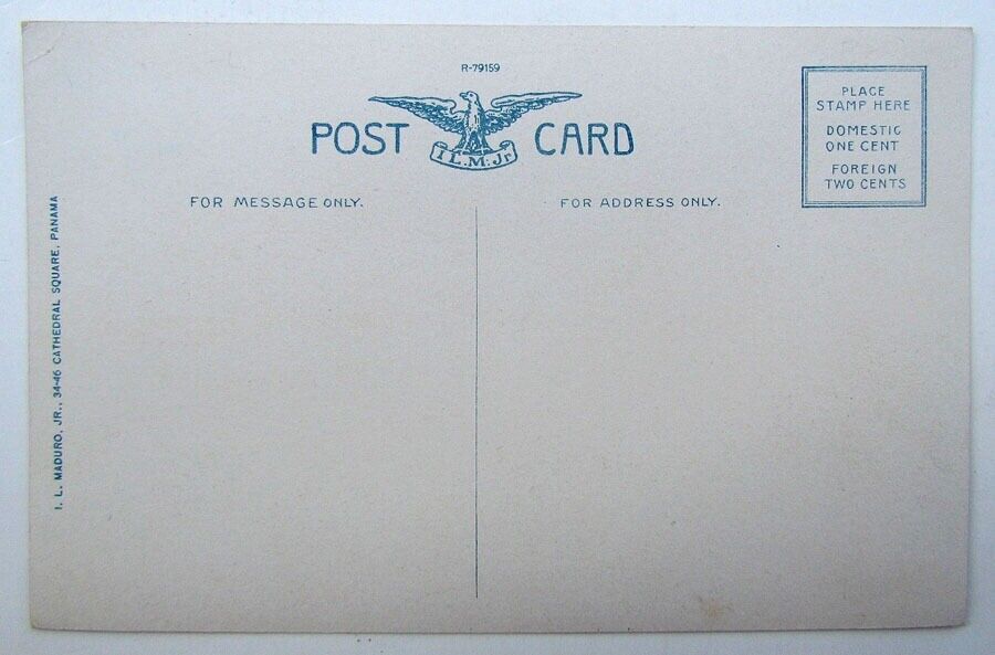 VINTAGE POSTCARD - CRISTOBAL CANAL ZONE PIERS 7 & 8 PANAMA