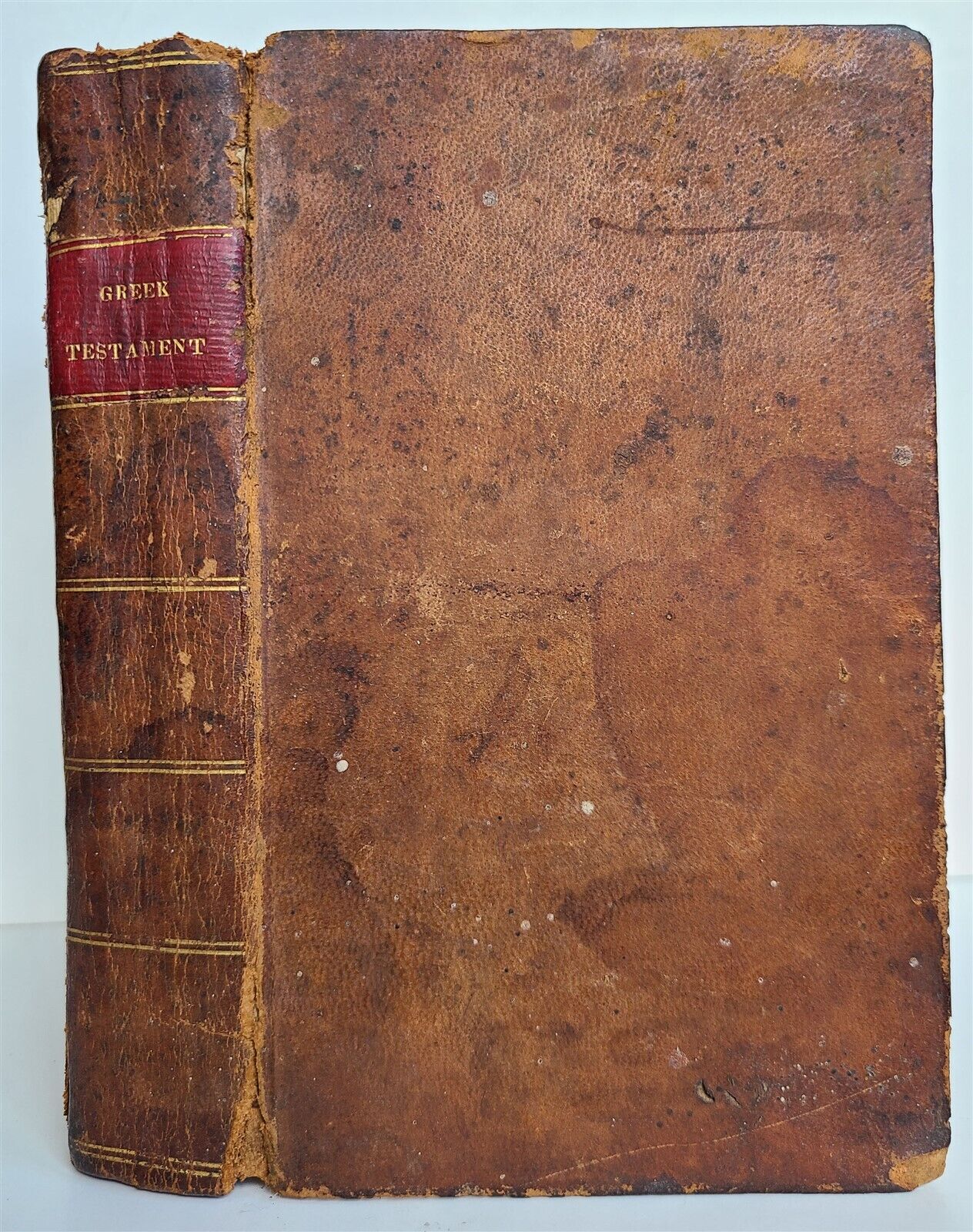 1814 GREEK BIBLE NEW TESTAMENT antique NOVUM TESTAMENTUM AMERICANA Isaiah Thomas