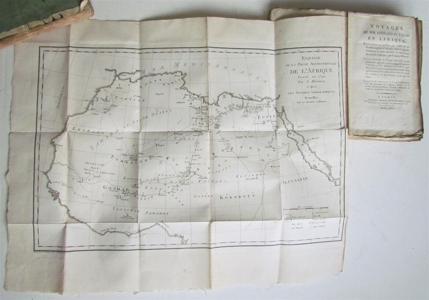 1804 TRAVELS of Ledyard & Lucas in Africa antique w/ MAPS Voyages de MM. Lédyard