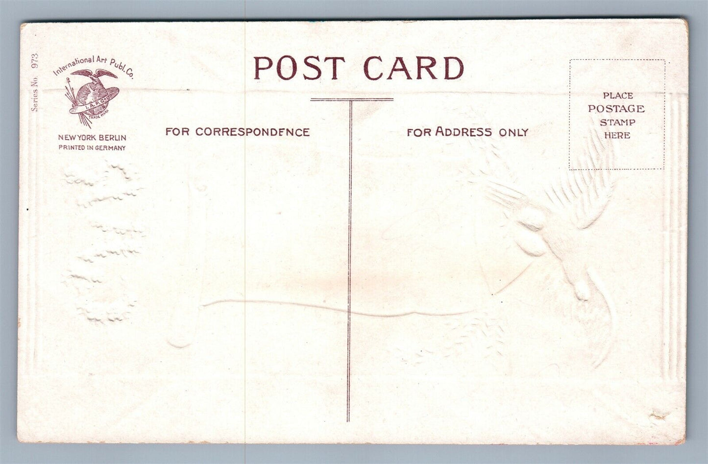 GRAND ARMY OF REPUBLIC PATRIOTIC EMBOSSED ANTIQUE POSTCARD by E.CLAPSADDLE