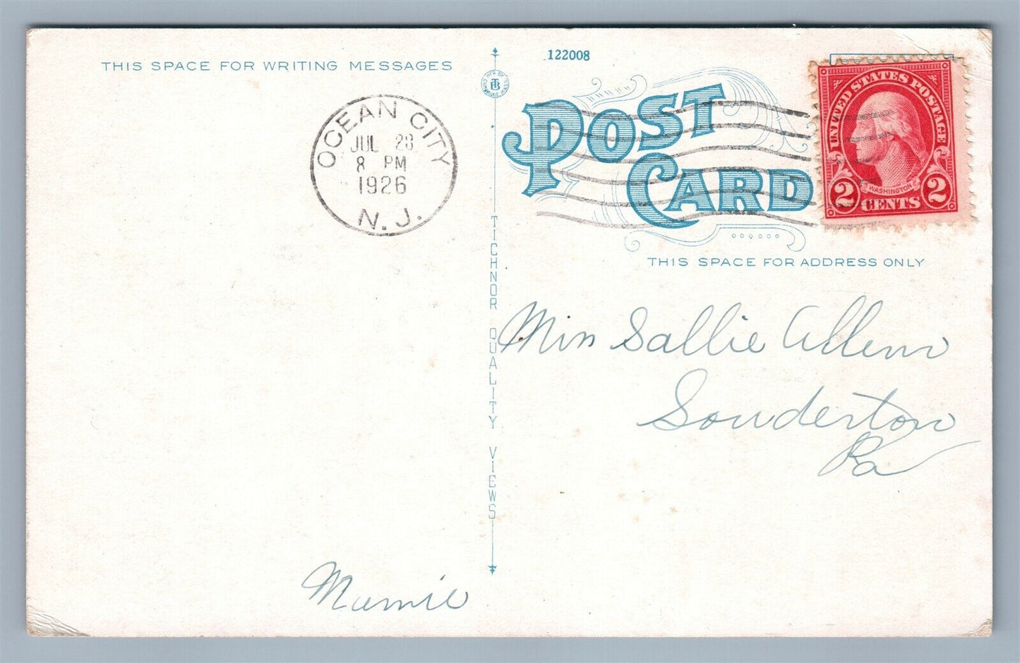ATLANTIC CITY NJ HOSPITAL TENT ANTIQUE POSTCARD