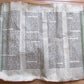 TORAH SCROLL FRAGMENT MANUSCRIPT VELLUM ANTIQUE BIBLE 21.5 x 24"