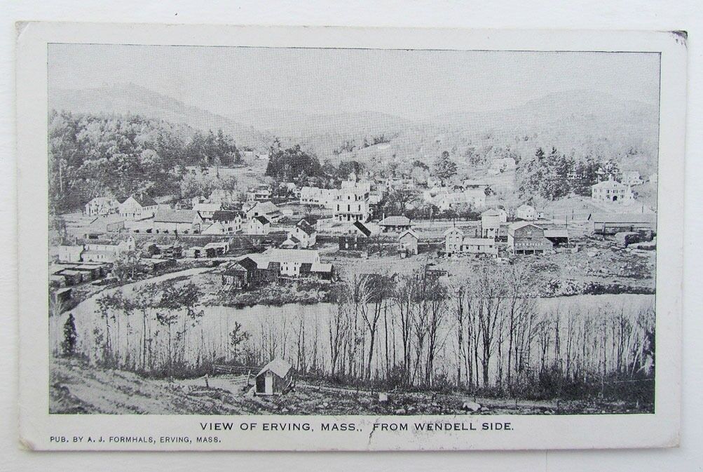 VINTAGE 1912 POSTCARD VIEW OF ERVING MASS FROM WENDELL SIDE MASSACHUSETTS