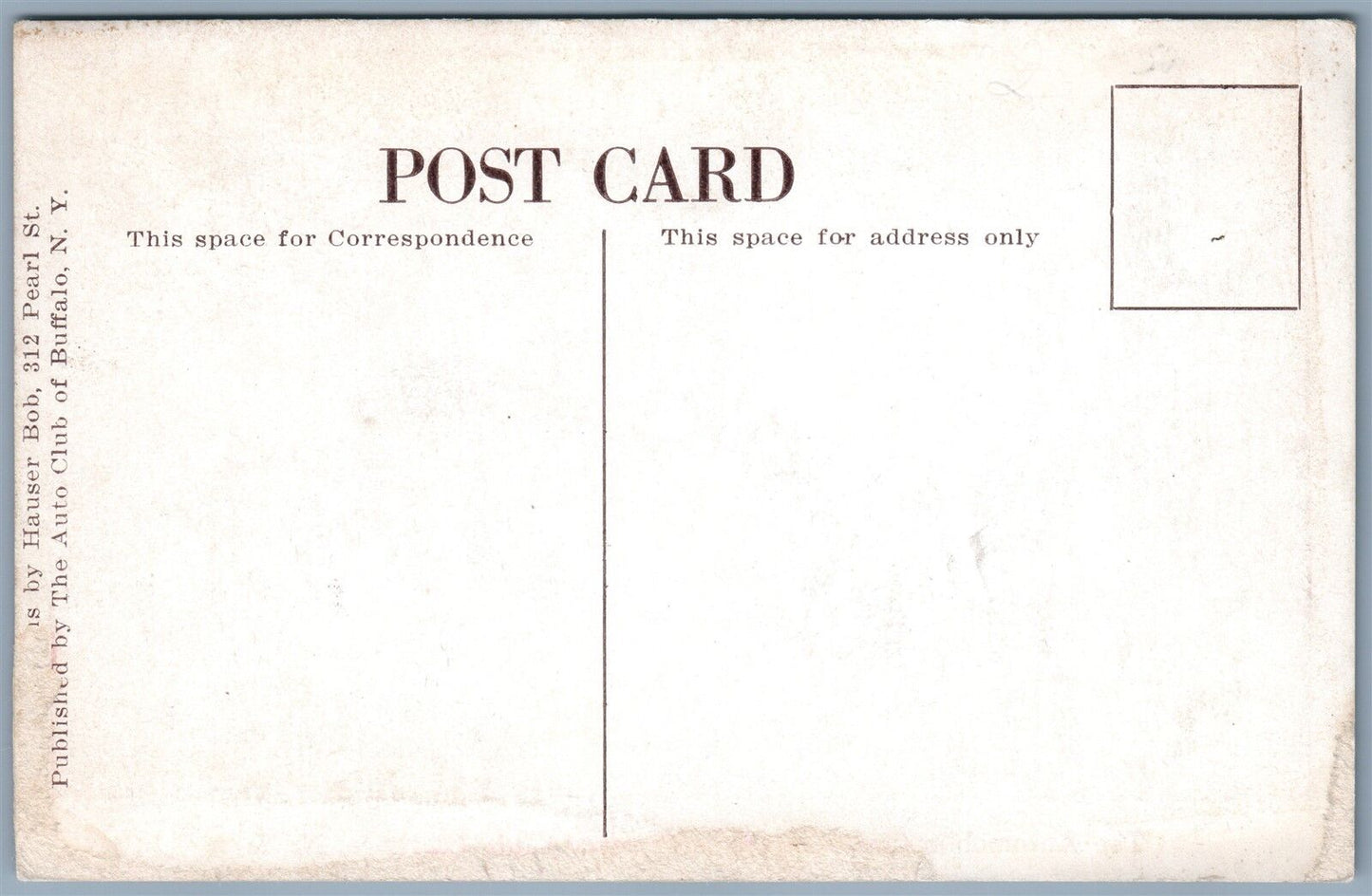 CLARENCE NY AUTOMOBILE CLUB ANTIQUE POSTCARD