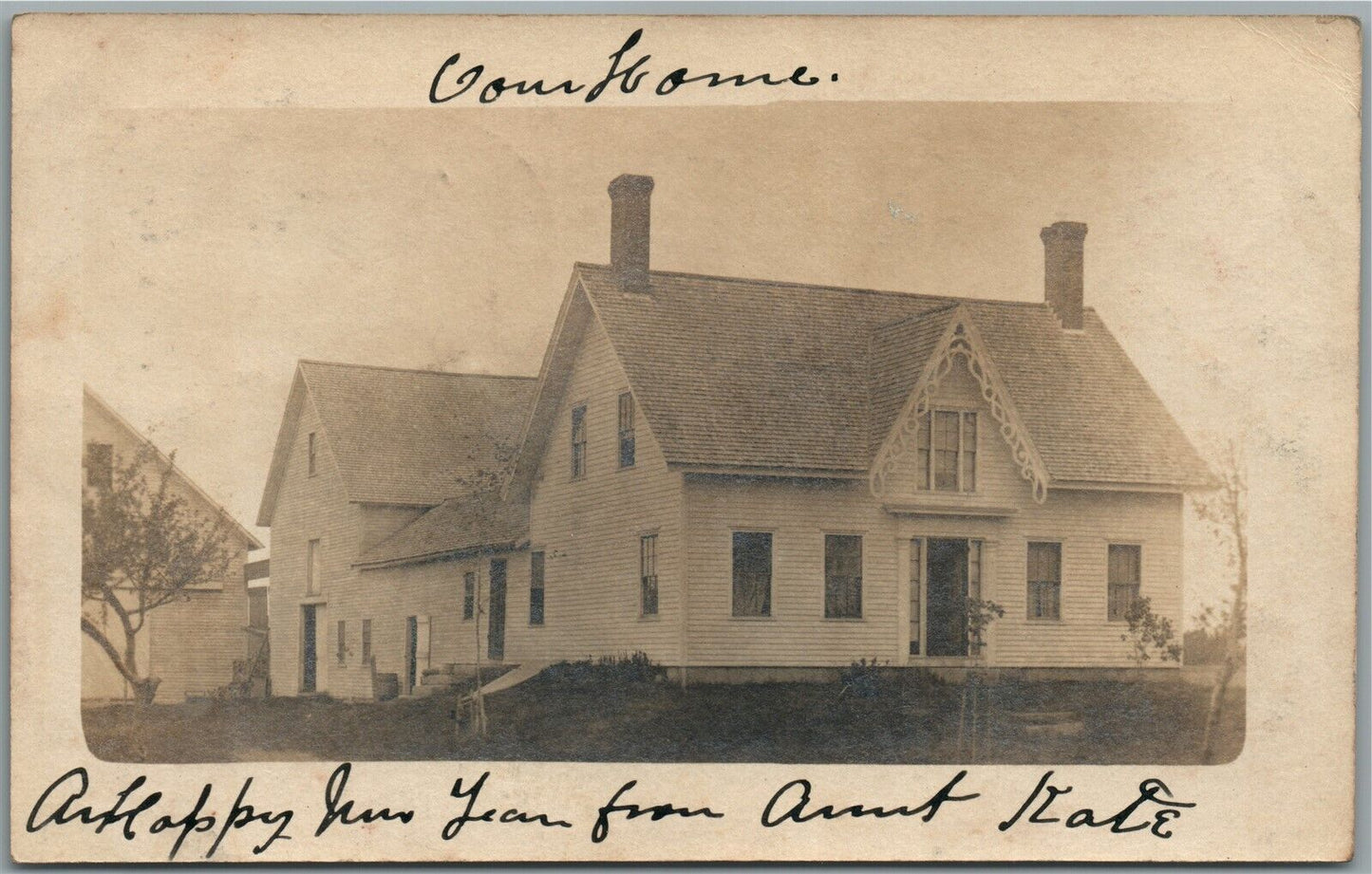 NORRIDGEWOCK ME HOME ANTIQUE REAL PHOTO POSTCARD RPPC