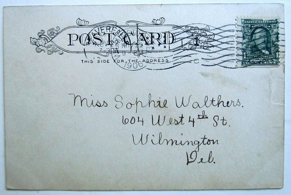 VINTAGE 1906 UNDIVIDED POSTCARD WICKHAM'S CURVE P. & L.E.R.R. BEAVER FALLS PA