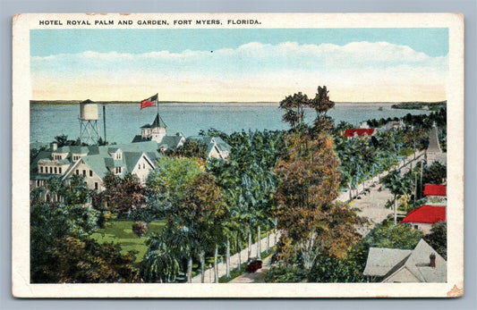 FORT MYERS FL HOTEL ROYAL PALM ANTIQUE POSTCARD