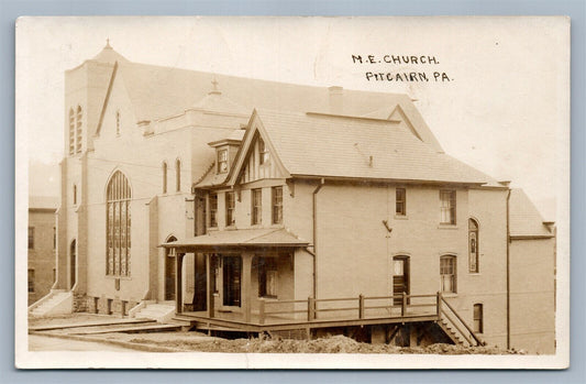 PITCAIRN ME CHURCH ANTIQUE REAL PHOTO POSTCARD RPPC