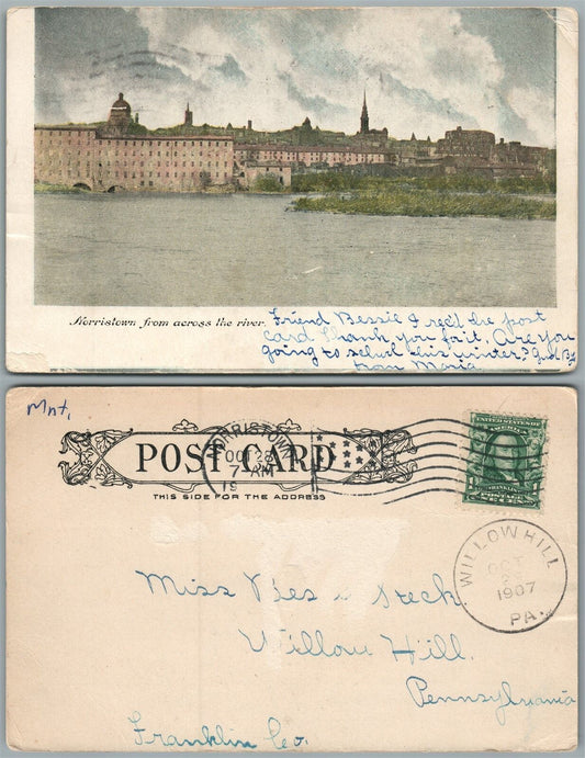 NORRISTOWN PA 1907 UNDIVIDED ANTIQUE POSTCARD