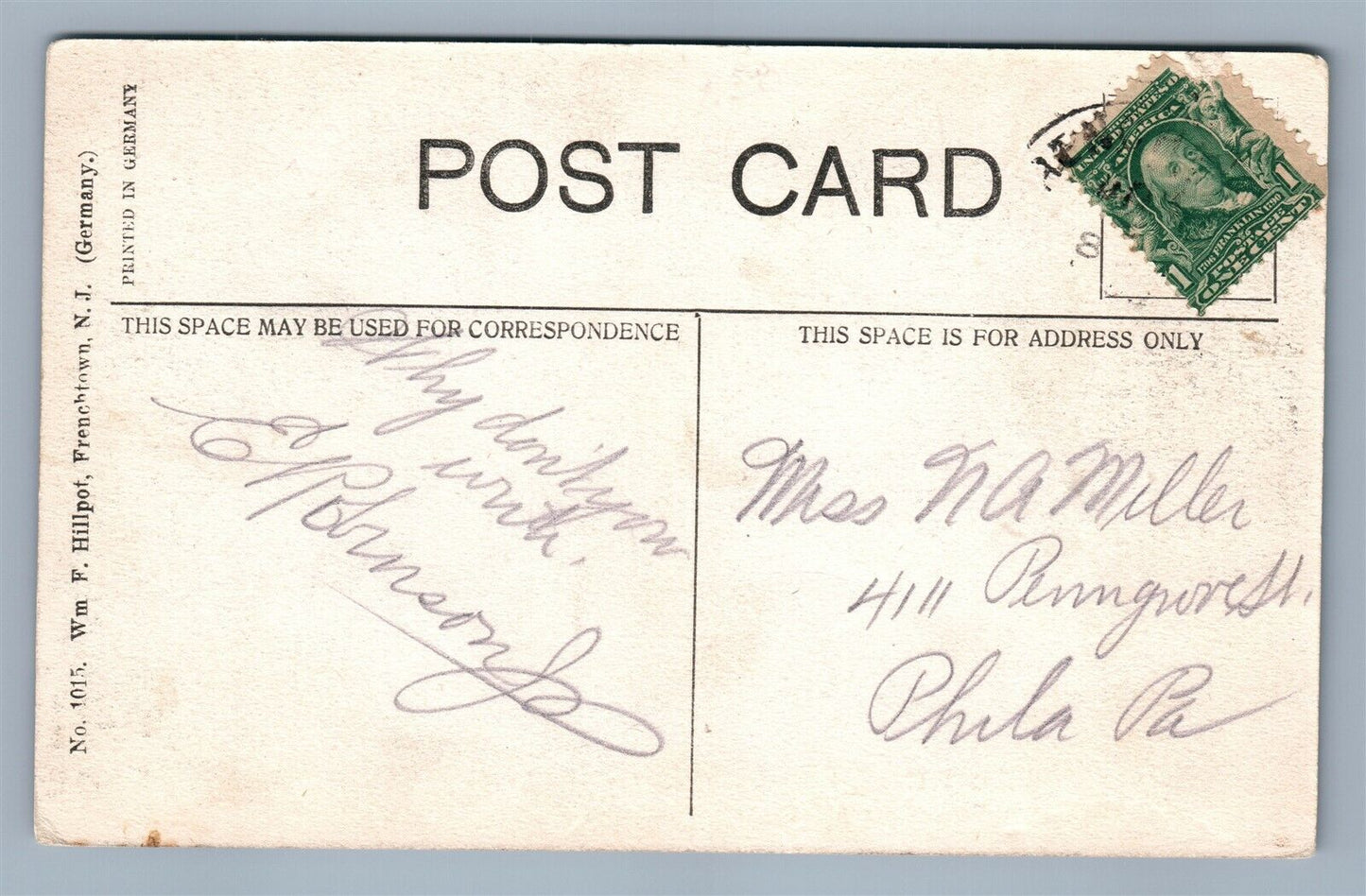FRENCHTOWN NJ MILFORD ROAD VINTAGE POSTCARD