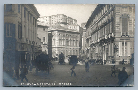 GENOVA ITALY P. FONTANE MAROSE ANTIQUE REAL PHOTO POSTCARD RPPC