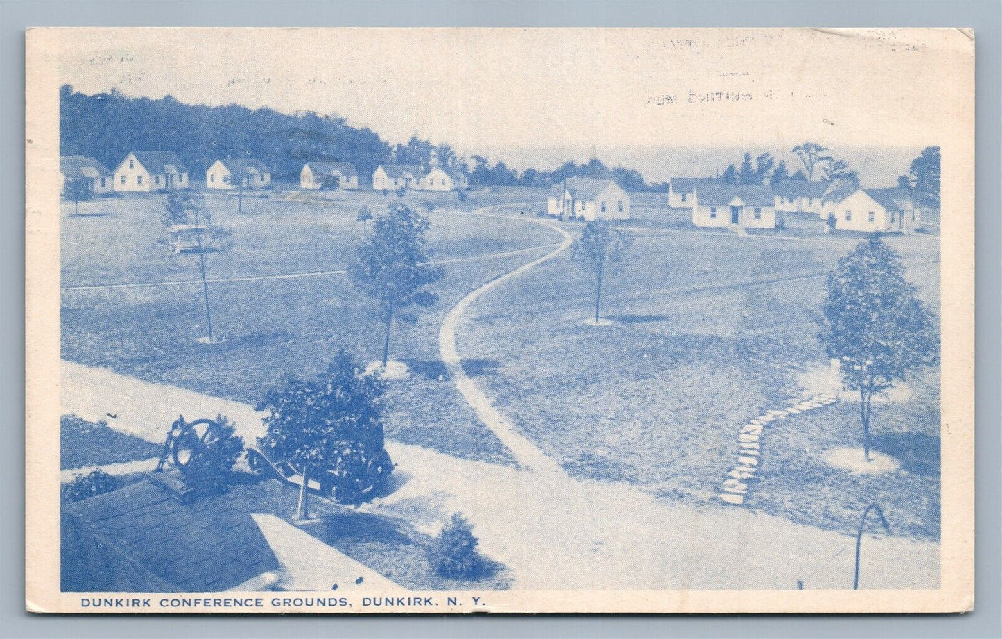 DUNKIRK NY CONFERENCE GROUNDS VINTAGE POSTCARD