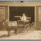 HORSE CARRIAGE AT THE BARN ANTIQUE REAL PHOTO POSTCARD RPPC