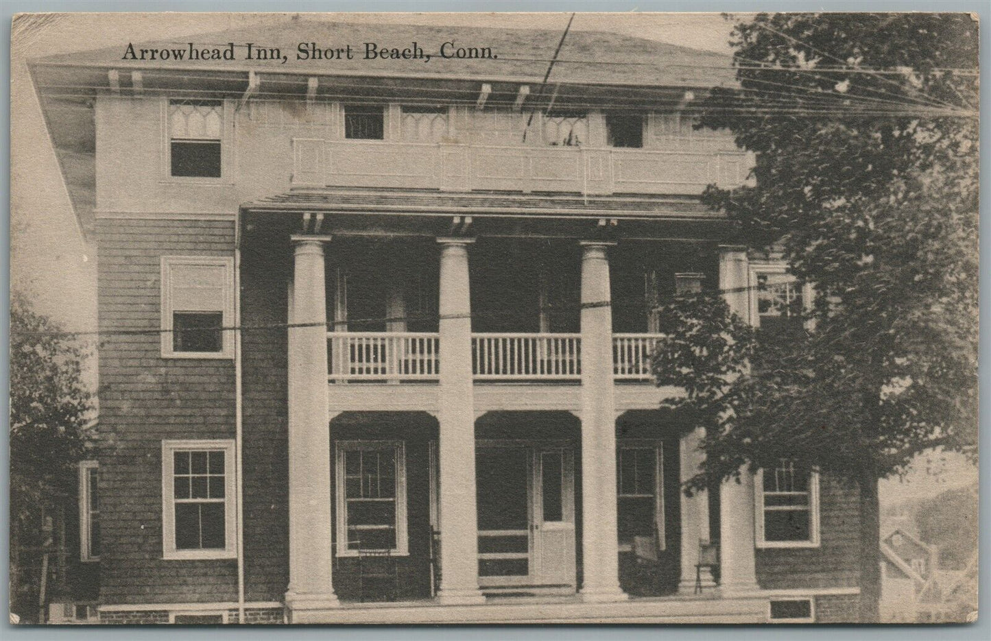 SHORT BEACH CT ARROWHEAD INN ANTIQUE POSTCARD