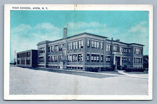 AVON NY HIGH SCHOOL ANTIQUE POSTCARD