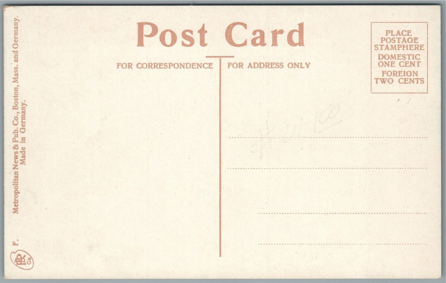 OLD DEERFIELD MA POST OFFICE ANTIQUE POSTCARD