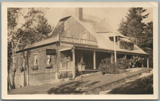 NORTHEAST HARBOR ME HARBOURSIDE INN VINTAGE REAL PHOTO POSTCARD RPPC