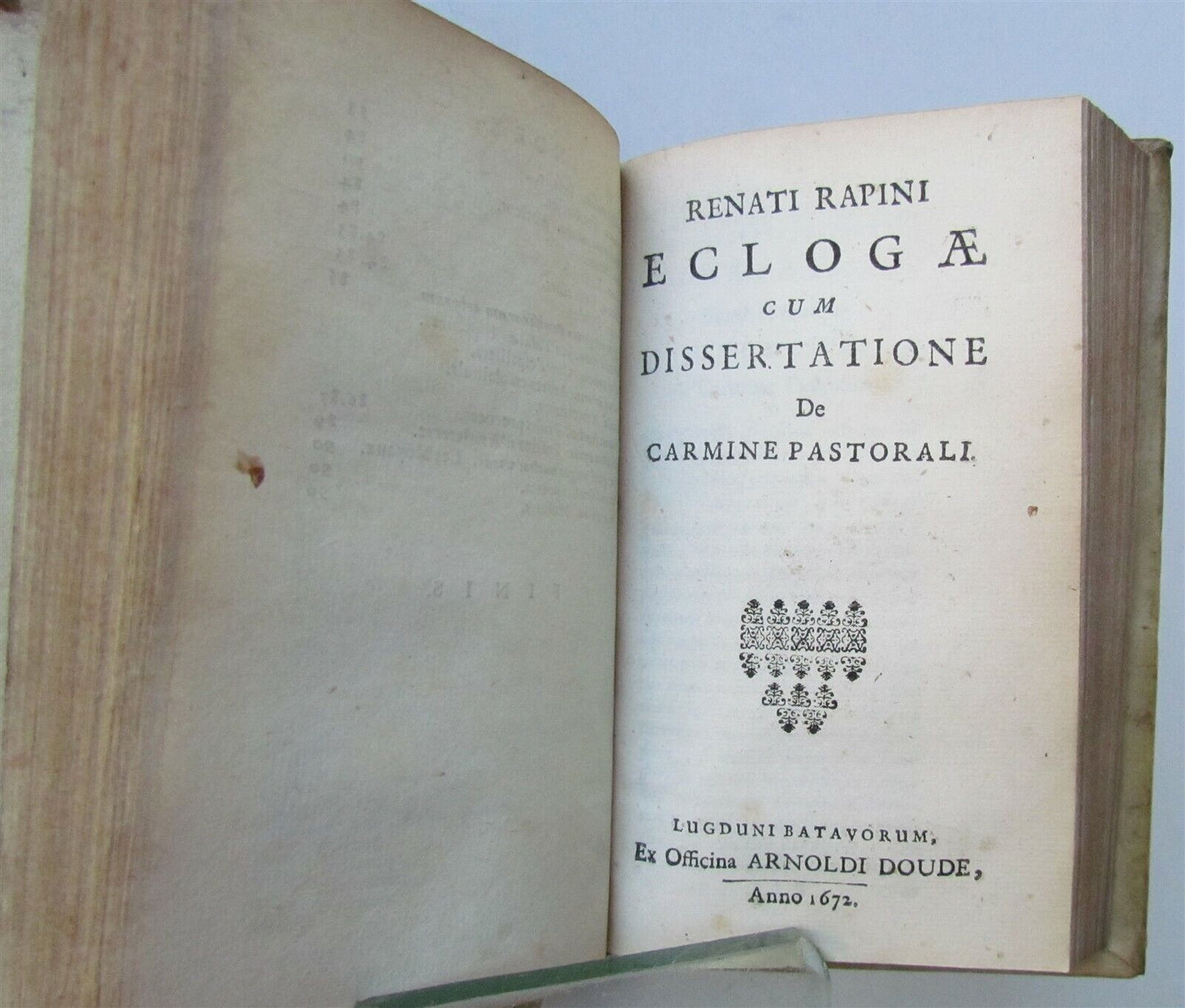 1672 POETRY by RENATI RAPINI antique VELLUM in LATIN ELZEVIR PUBLISHING