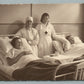 RED CROSS NURSES in HOSPITAL ANTIQUE REAL PHOTO POSTCARD RPPC