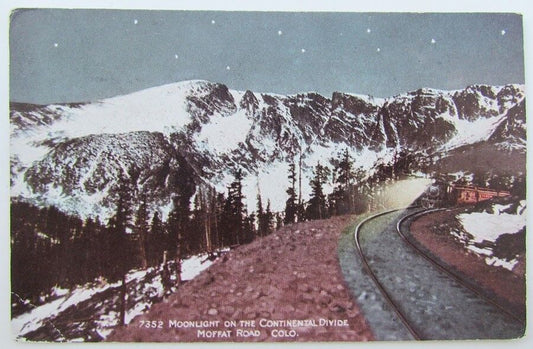 VINTAGE POSTCARD CONTINENTAL DIVIDE MOFFAT ROAD COLORADO RAILROAD railway train