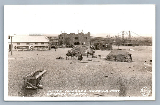 CAMERON AZ LITTLE COLORADO TRADING POST VINTAGE REAL PHOTO POSTCARD RPPC