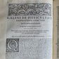 1586 RENAISSANCE EDITION OF GALEN antique FOLIO 16th century FAMOUS MEDICAL WORK