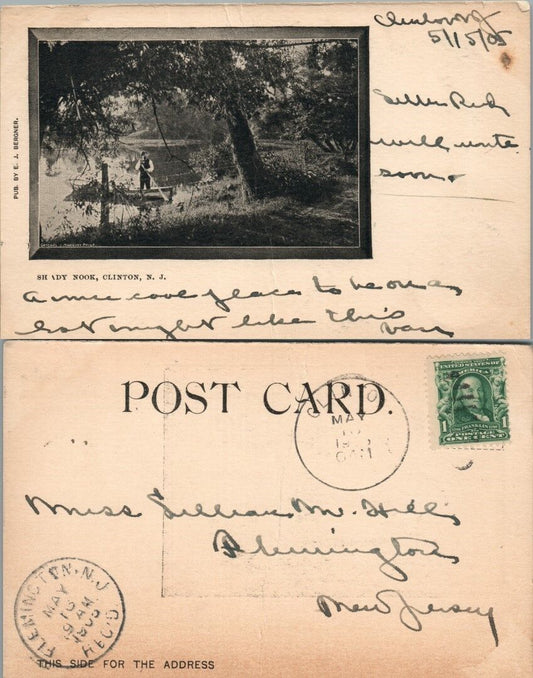 ANTIQUE POSTCARD SHADY NOOK CLINTON N.J.