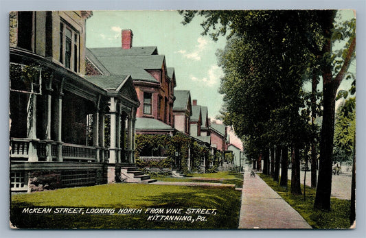 KITTANNING PA McKEAN STREET ANTIQUE POSTCARD