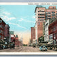 YOUNGSTOWN OH FEDERAL STREET 1924 ANTIQUE POSTCARD w/ CORK CANCEL