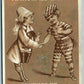 JERSEY CITY NJ MARSHALL & BALL CLOTHING ANTIQUE ADVERTISING VICTORIAN TRADE CARD