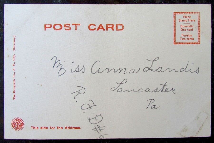 ANTIQUE UNDIVIDED POSTCARD OPERA HOUSE & TOWN HALL COLUMBIA PA