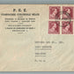 BELGIAN CONGO AFRICA to NEW YORK USA VINTAGE COVER w/ STAMPS