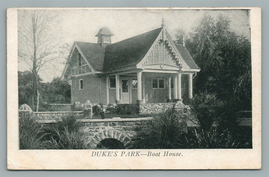 SOMERVILLE NJ DUKE'S PARK BOAT HOUSE VINTAGE POSTCARD