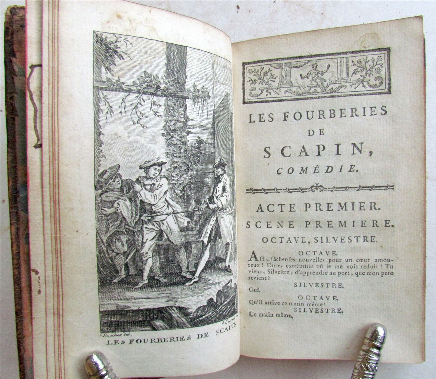 1760-1770 WORKS of MOLIERE 8 volumes COMEDIES THEATER PLAYS in FRENCH antique